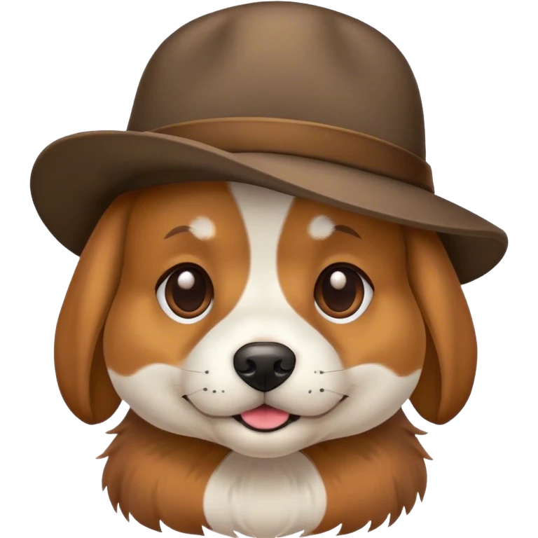 a dog wearing a hat emoji
