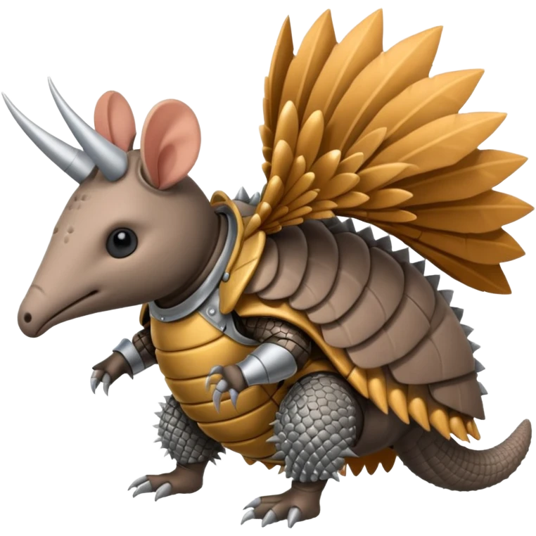 winged armadillo emoji