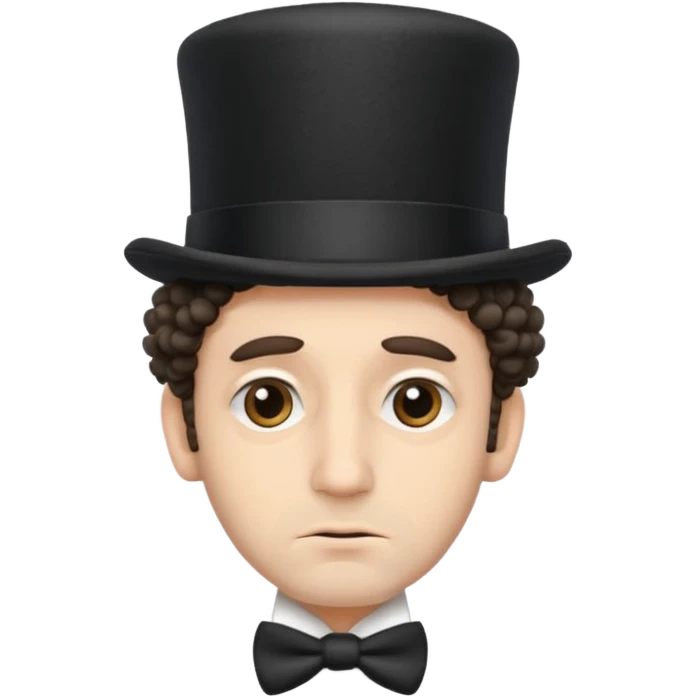 Sad Jew in top hat and curls on side of his head emoji