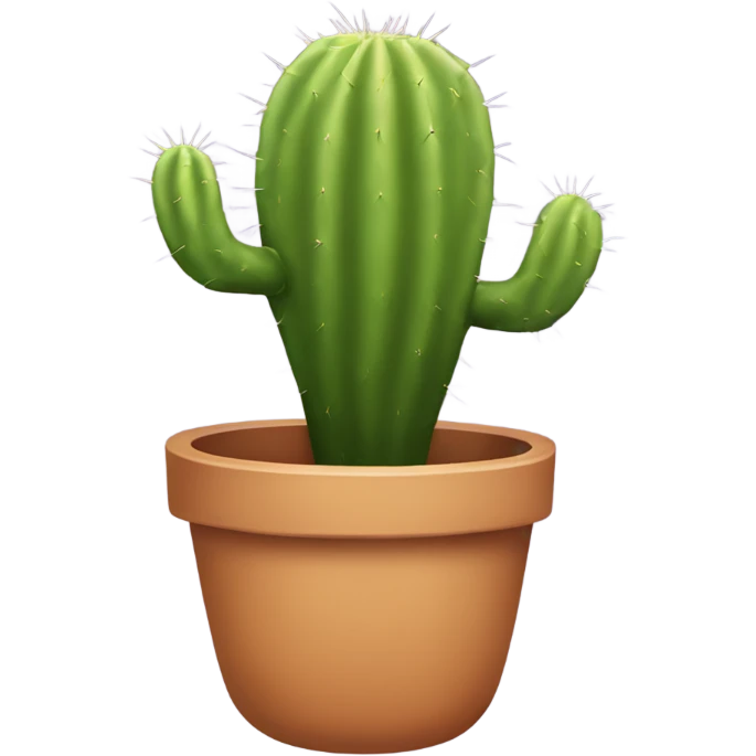 empty pot cactus emoji