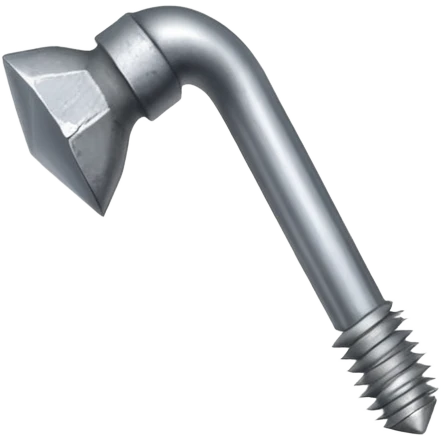 small fat metal nail with a bent shaft emoji