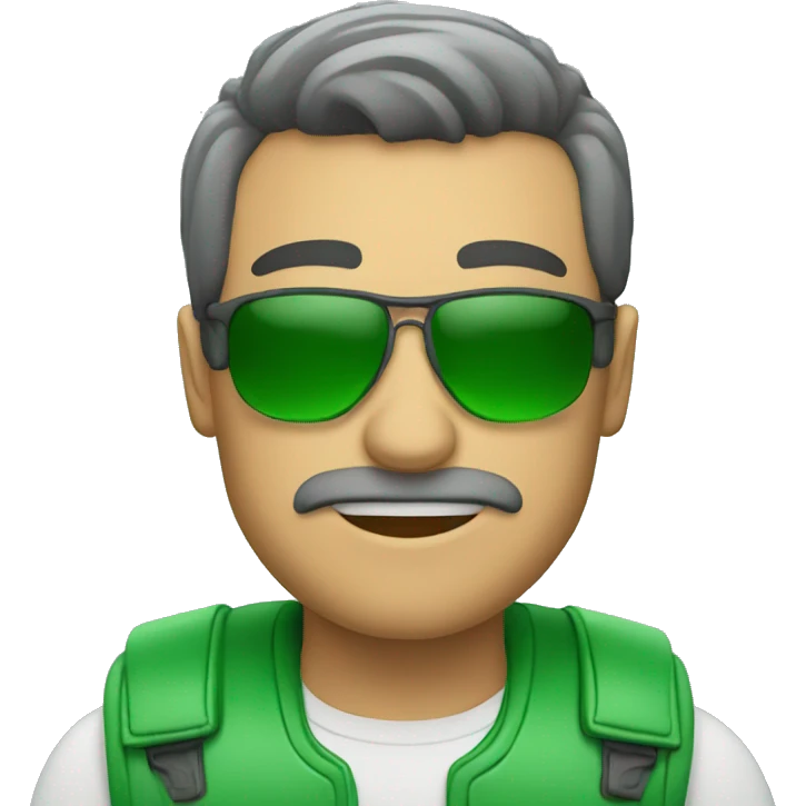 Hombre con moto verde  emoji