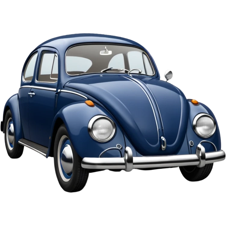 Navy blue 1963 Volkswagen Beetle emoji