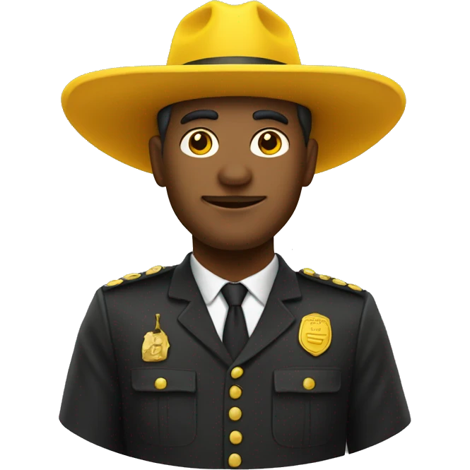 un hombre con sombrero amarillo  emoji
