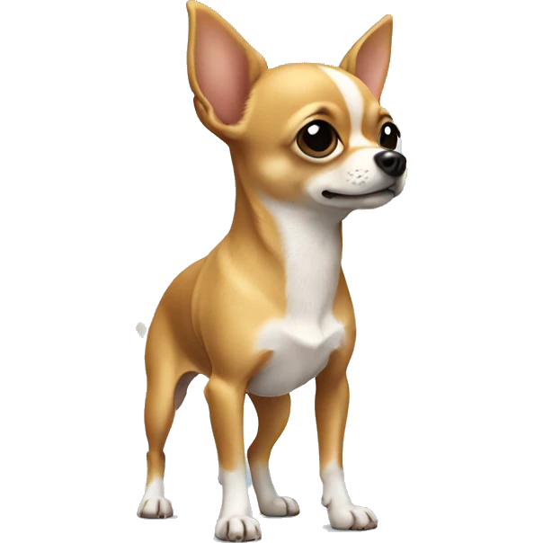 Chihuahua dog standing side profile emoji