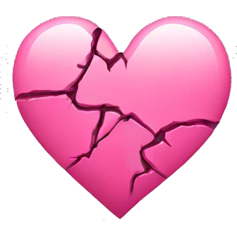 pink broken heart emoji