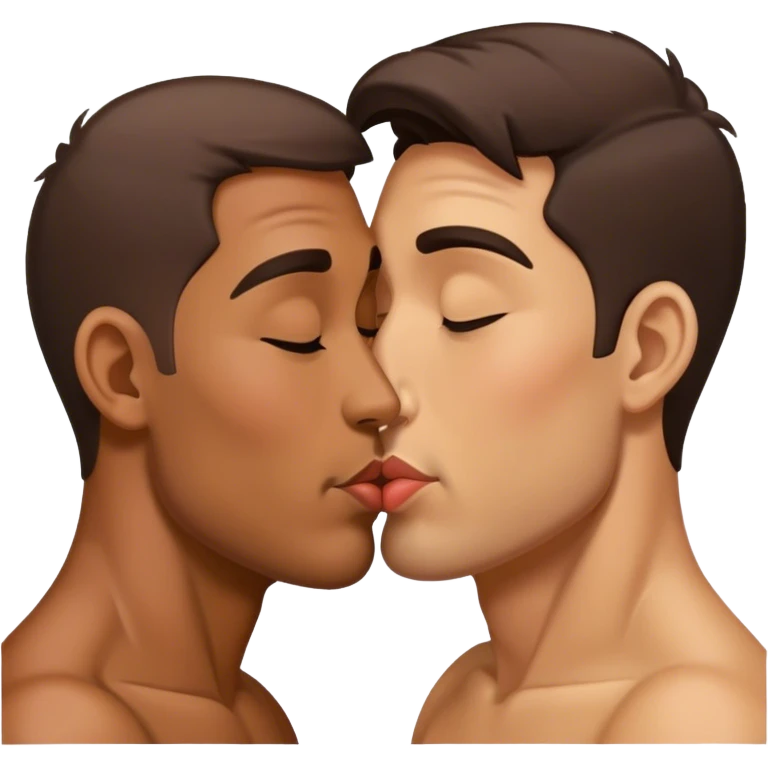 Two men kissing emoji