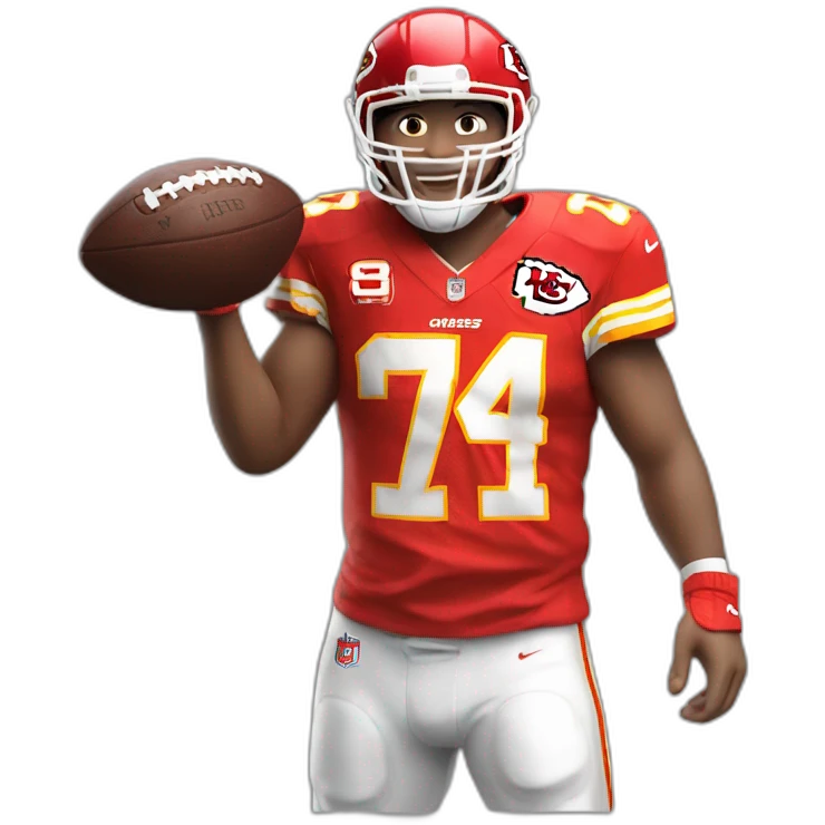 kansas chiefs football jersey with number 87 on it emoji