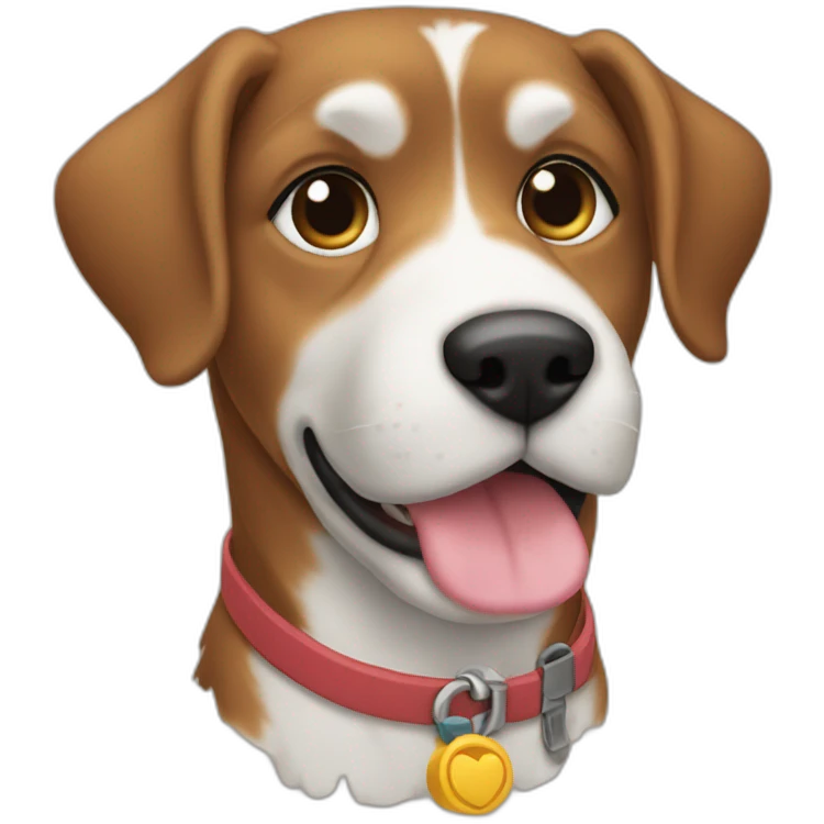 Girl-dog hikking emoji