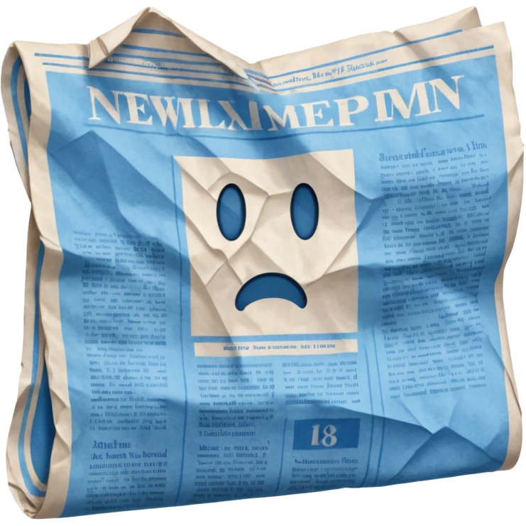 blue newspaper emoji