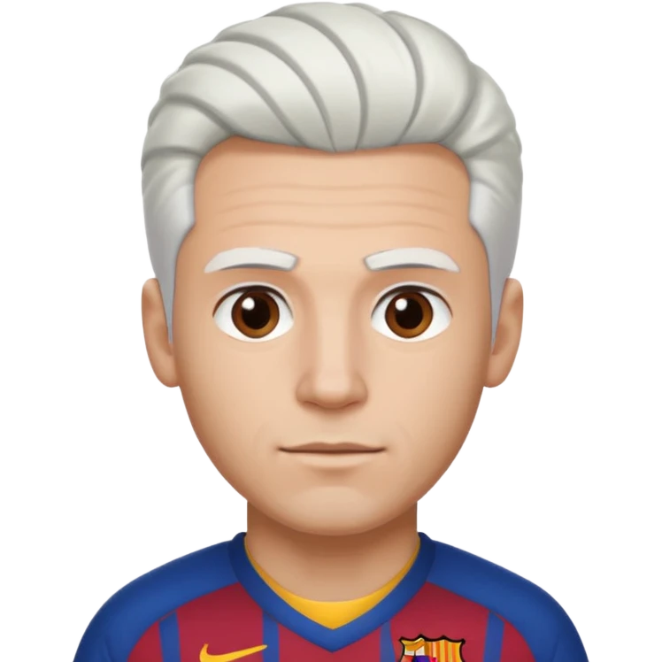 araujo футболист с белыми волосами  в футболке барселоны emoji