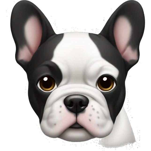 french buldog black and white emoji