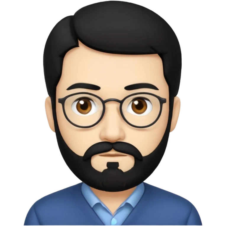 Professor in the la casa de papel TV show, with black hair and beard emoji