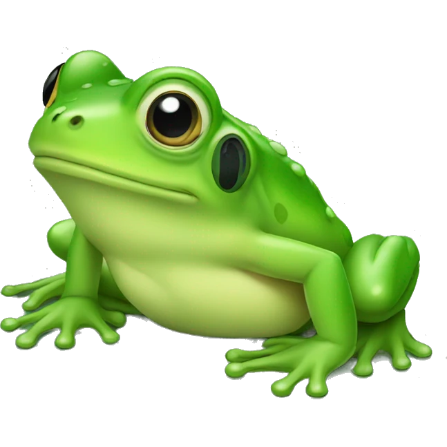a green hair frog emoji