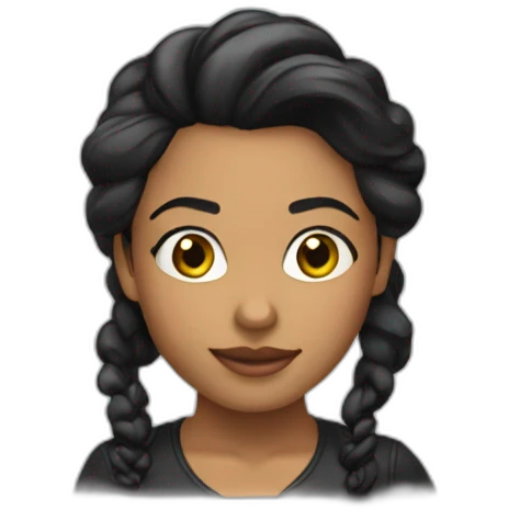 eliana cabelo preto cacheado emoji
