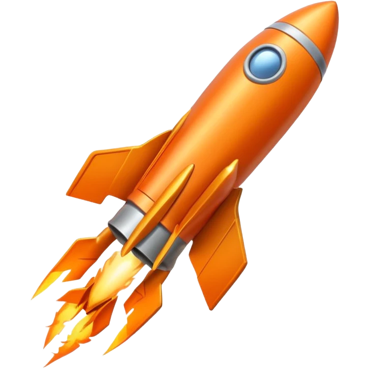 orange rocket emoji