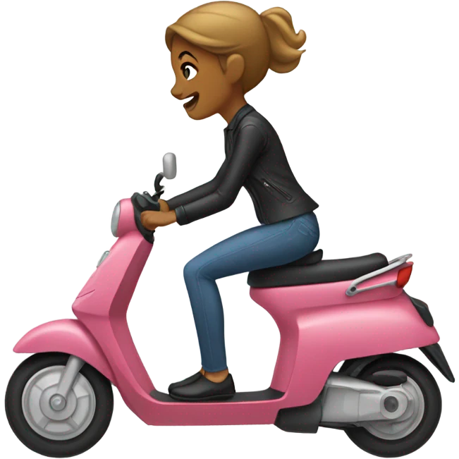 a women on electric scooter emoji