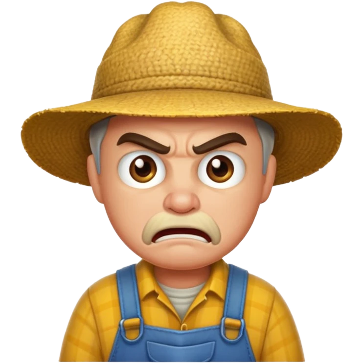 angry farmer  emoji