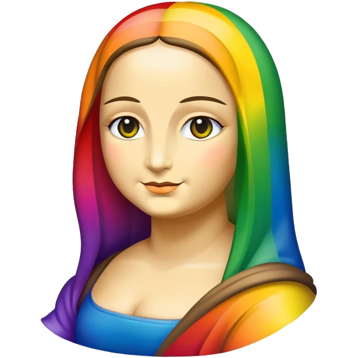 rainbow mona lisa emoji