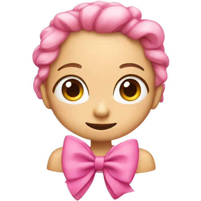 A pink bow emoji