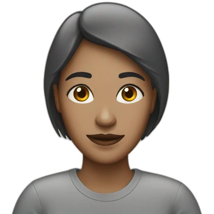Woman with road face emoji