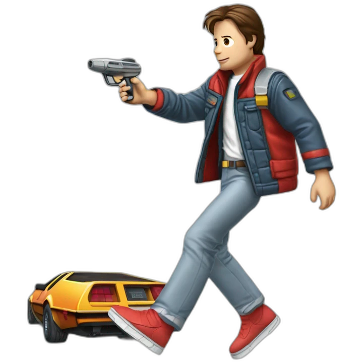 Marty McFly dans retour vers le futur emoji