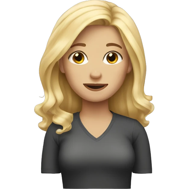 blond hair girl emoji