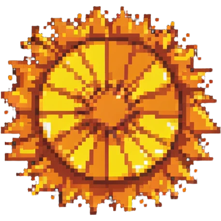 center fire explosion core, bright orange and yellow emoji