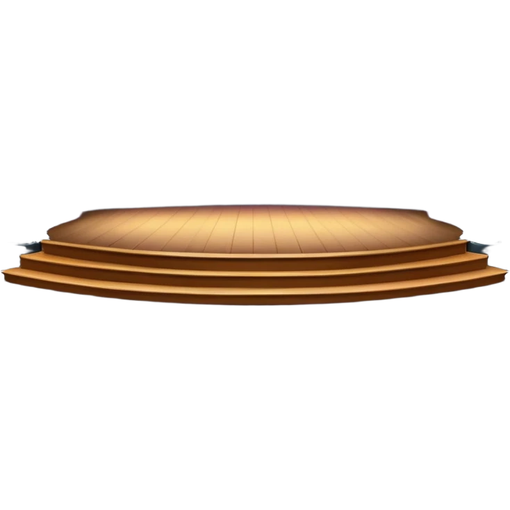 stage for concert with colorful light emoji