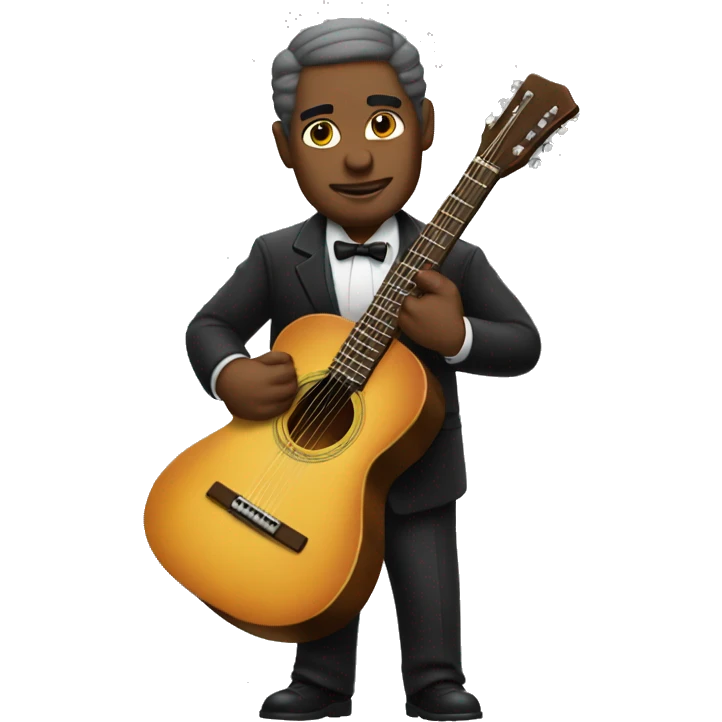 Godfather guy holding guitar emoji