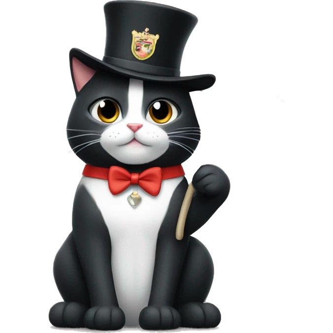 tuxedo cat with holding a mate and an argentinian flag hat  emoji