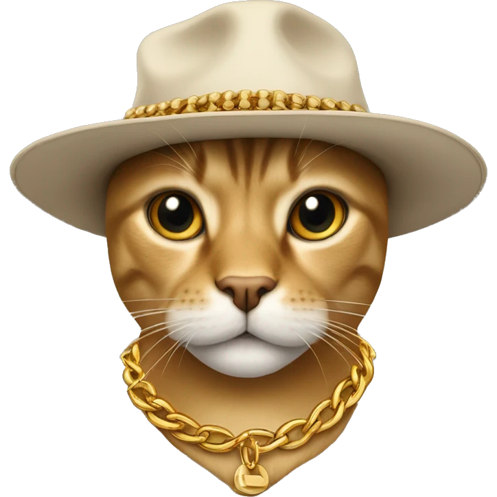Catahula cur wear hat and gold chain emoji