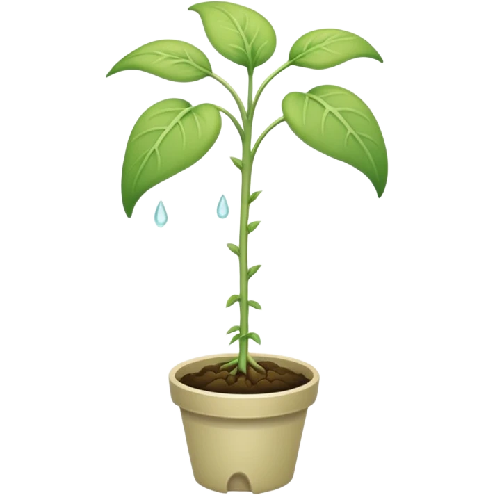росток завял и согнулся
 emoji