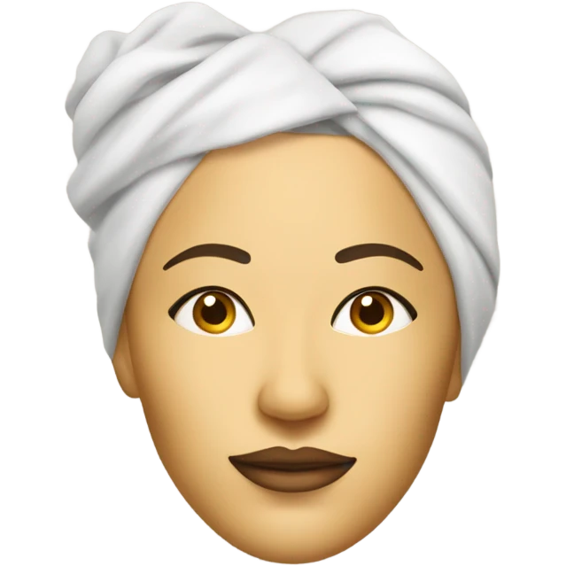 Lady with face mask spa beauty full face relaxing emoji
