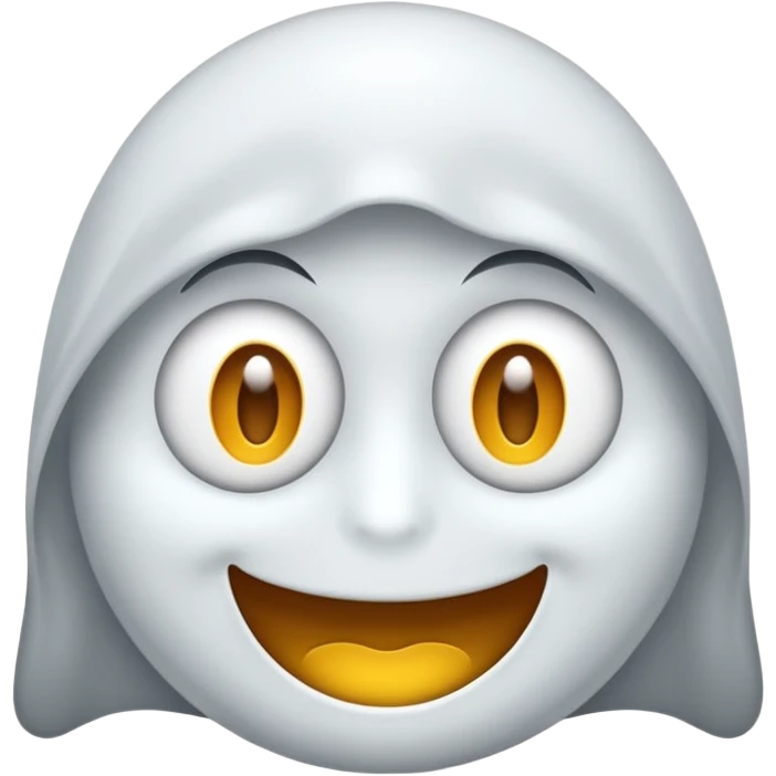 Emojis qui rigole fusionné avec l’emojis fantôme  emoji