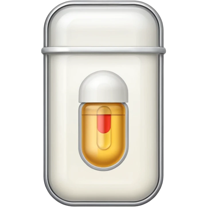 medicine capsule in case in nutral colors emoji