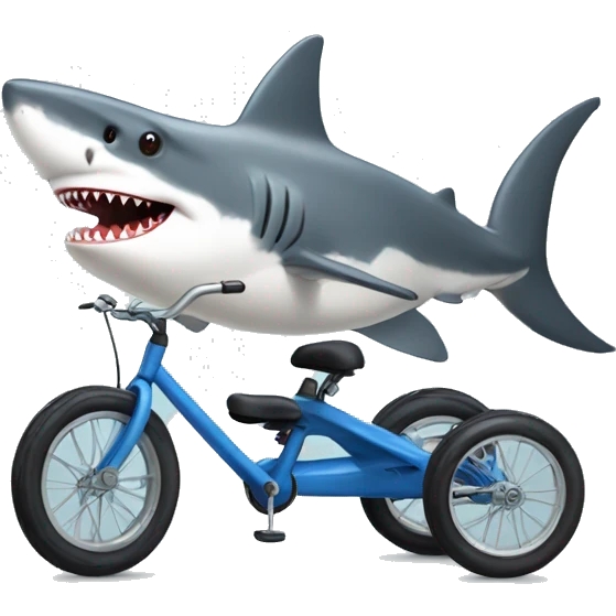 Shark on a tricycle  emoji