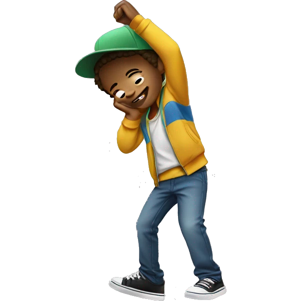 Kid dabbing emoji