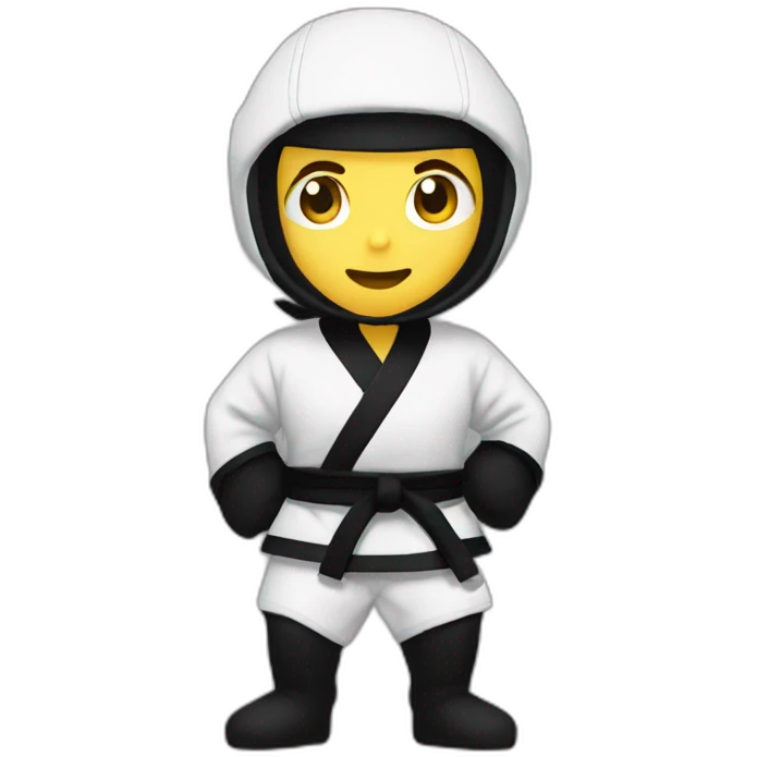 Un ninja judoka en noir emoji
