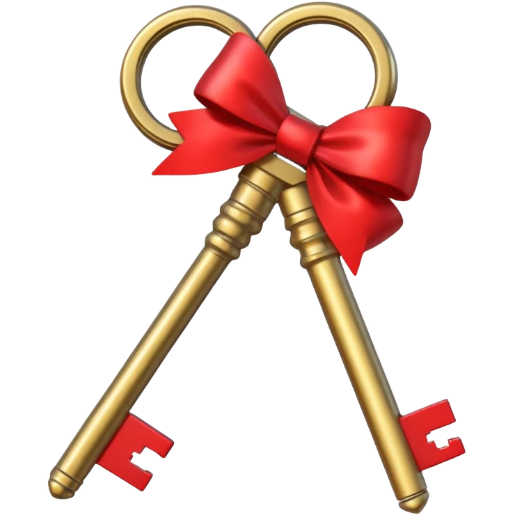keys with a red bow emoji