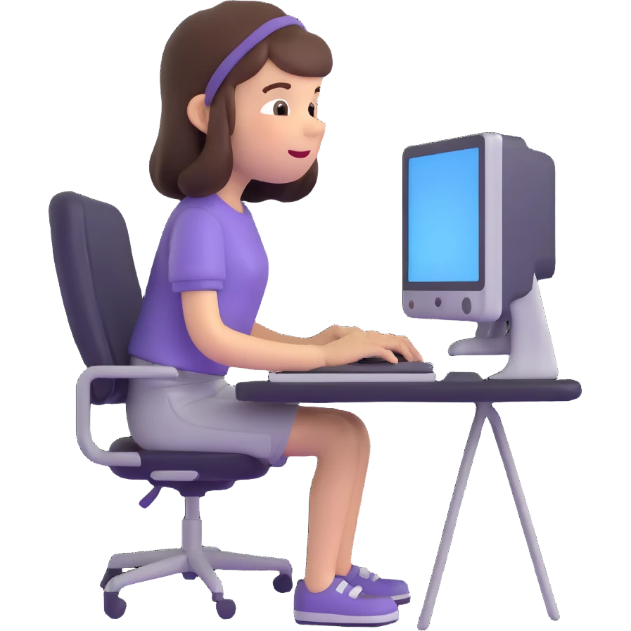 chica con computadora emoji