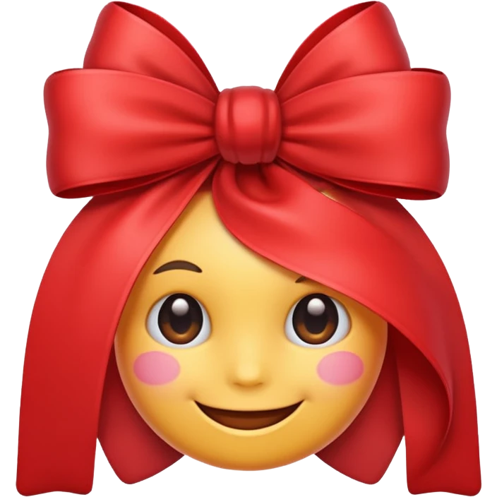 Smile face bow emoji