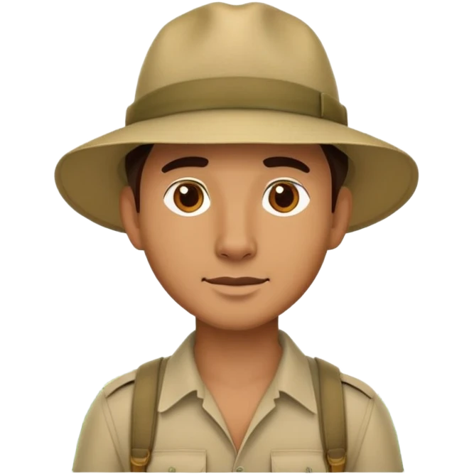 a man in a jungle emoji