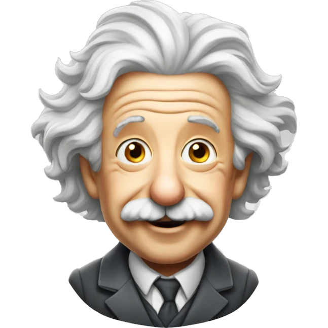 albert einstein happy and smart emoji
