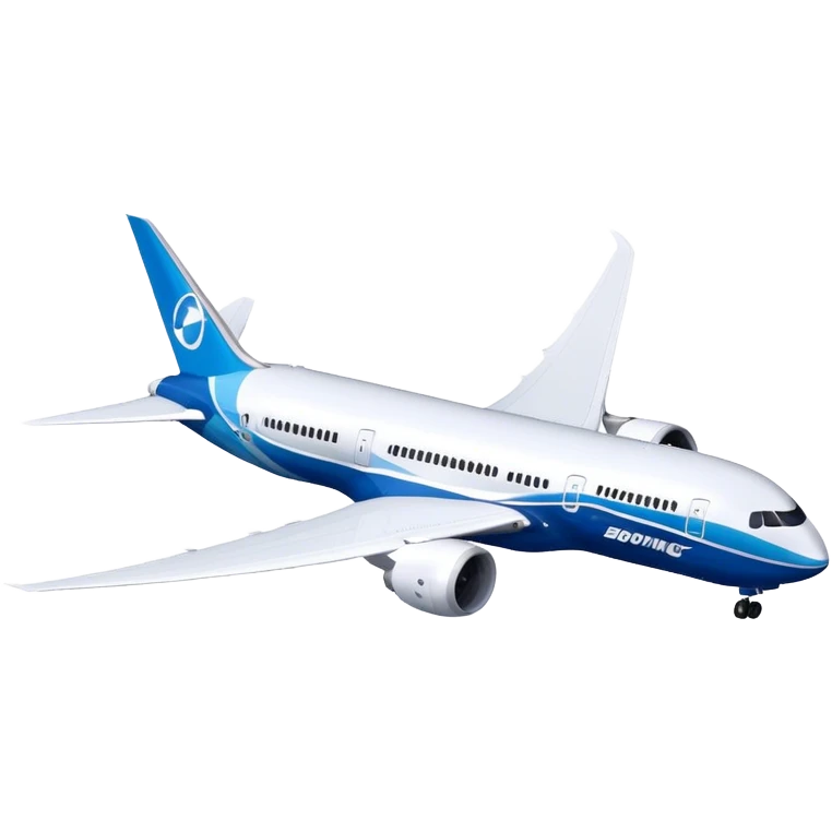 Boeing 787 Dreamliner - Boeing (Model Year: 2022) (Iconic colour: White with blue) emoji