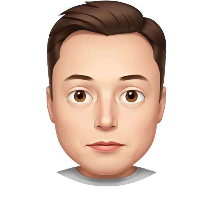 Elon Musk simple face emoji
