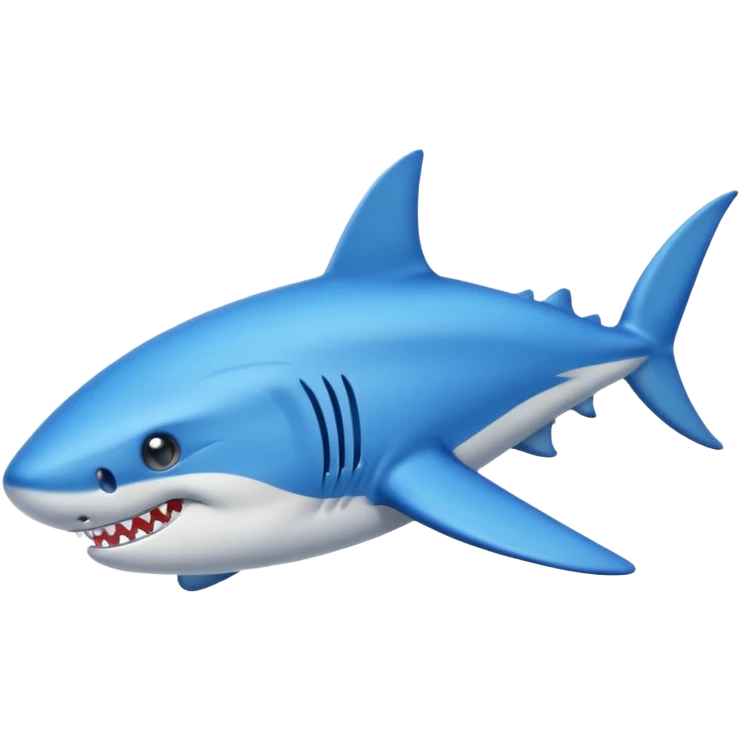 Tiburón con tenis Azules   emoji