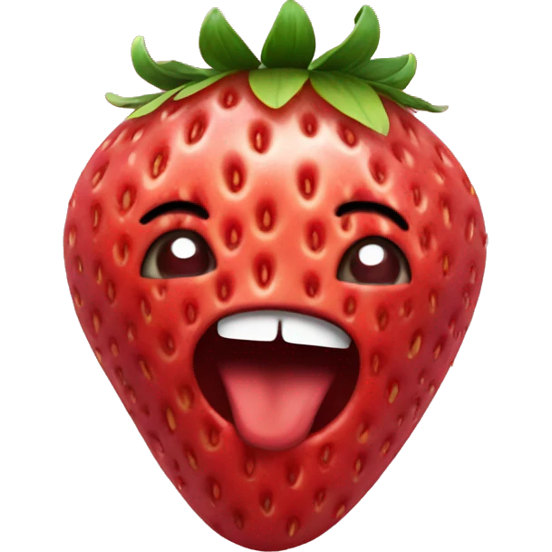 A strawberry with a mind  emoji
