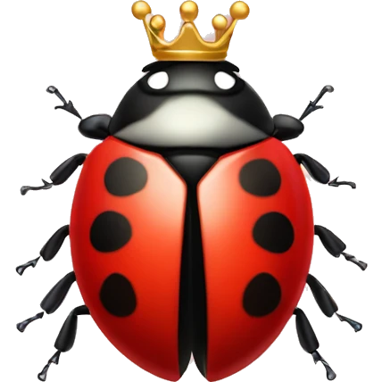 ladybug with crown on it emoji
