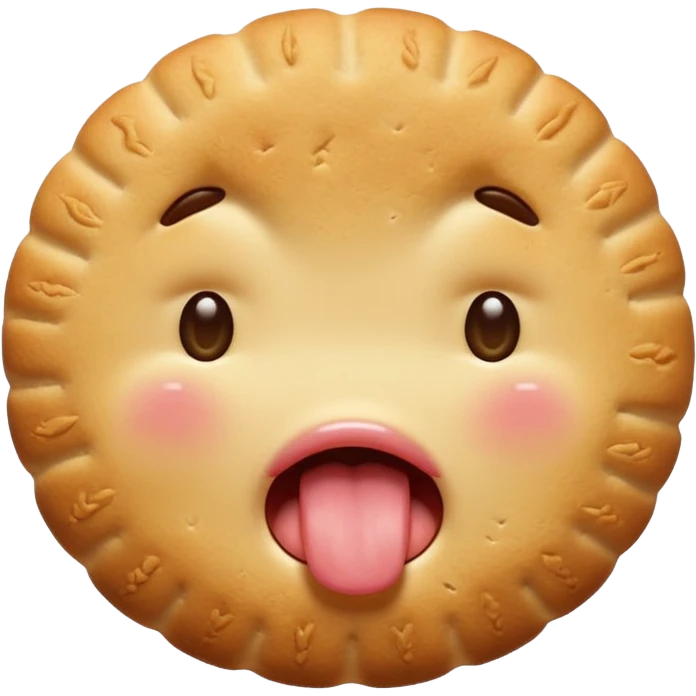 cute biscuit no cream cry tounge emoji
